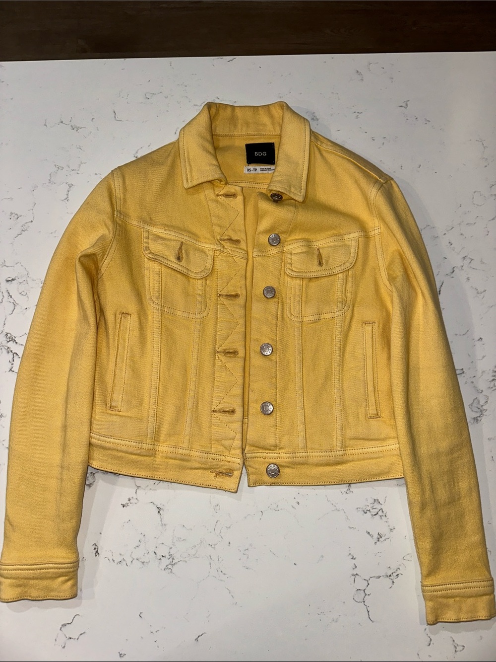 BDG Women's Yellow Cropped Denim Jacket